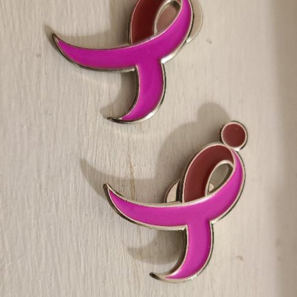Pink Cause Breast Cancer Awareness Magnetic Lapel Pins